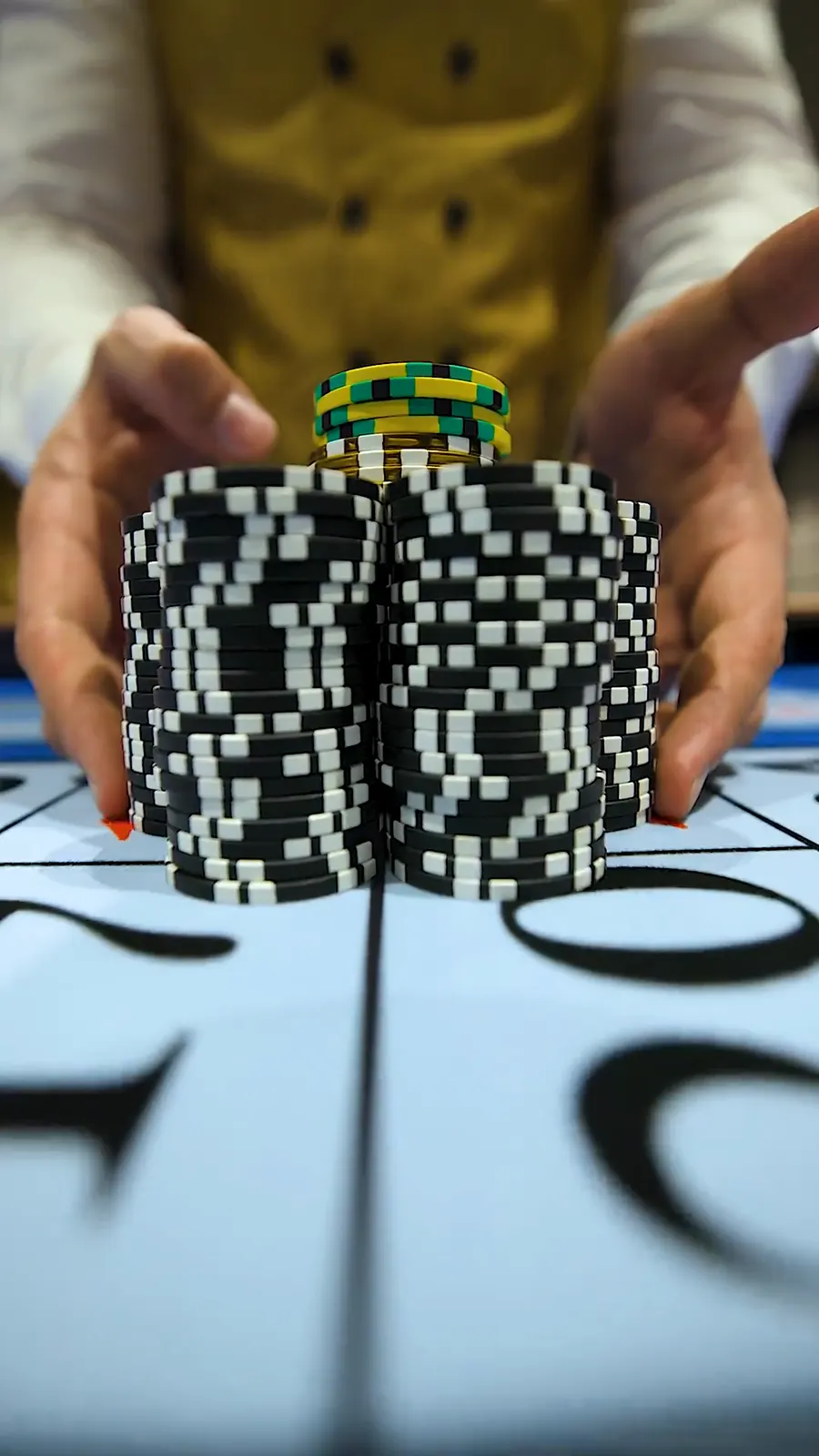 Roulette and chips in the VIP area